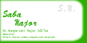 saba major business card